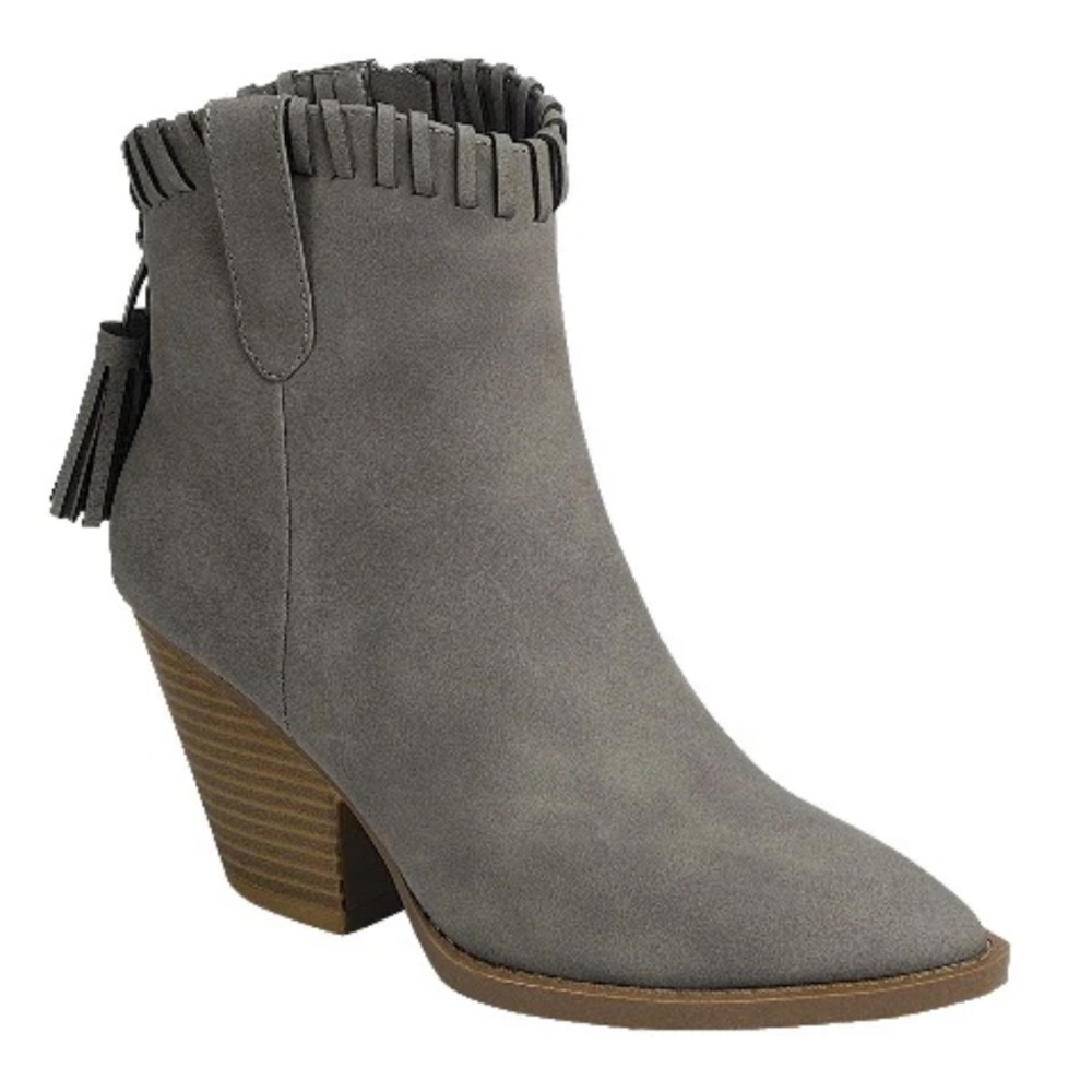 Forever Gray Women Western Ankle Booties